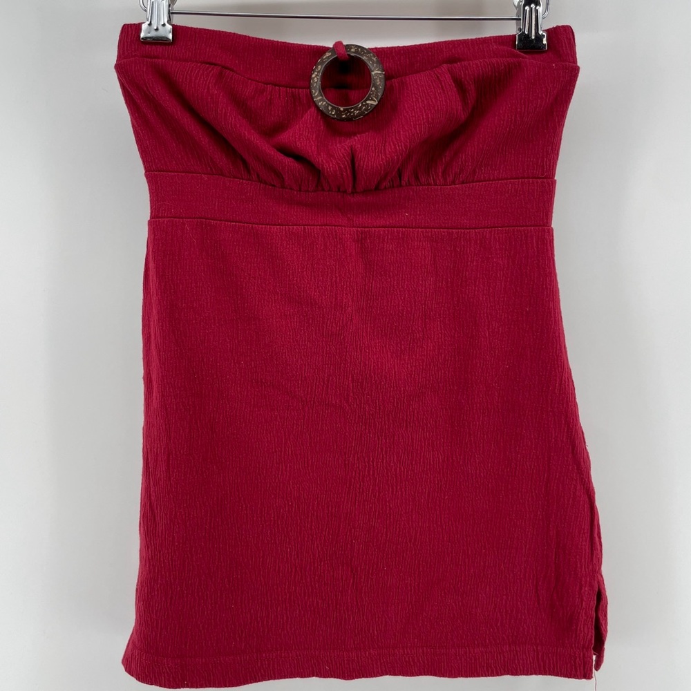 Self Esteem Tube Top Red Sleeveless Y2K M